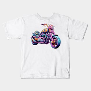 90s Retro Motorbike Kids T-Shirt